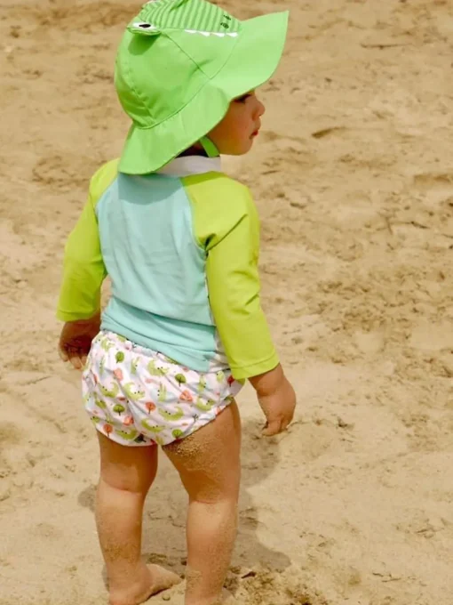 Camisa y gorro de cocodrilo (6-12M) - Zoocchini