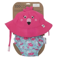 Camisa y gorro de flamenco rosa (6-12M) - Zoocchini