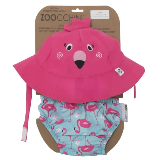 Camisa y gorro de flamenco rosa (3-6M) - Zoocchini