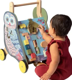 Carrito de empuje con actividades Búho - Manhattan Toy
