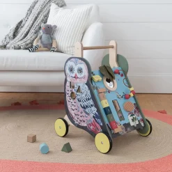 Carrito de empuje con actividades Búho - Manhattan Toy