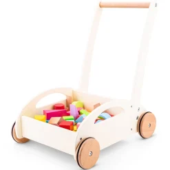 Carro de paseo y bloques de madera - New Classic Toys