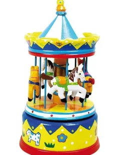 Carrusel musical de madera amarillo - Ulysse