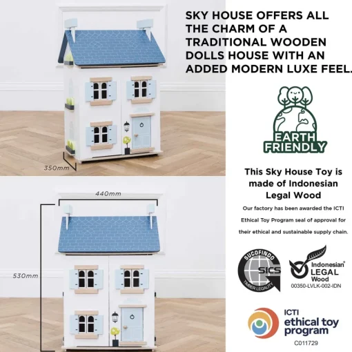 Casa de muñecas de madera Sky House - Le Toy Van