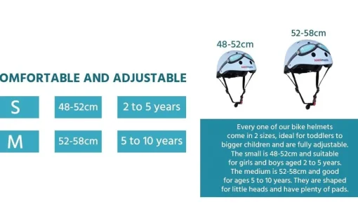 Casco azul Goggle MEDIUM - Kiddimoto