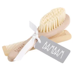 Cepillo y peine de madera - Bambam