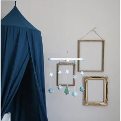 Cielo de cama azul petróleo 230 x 55 x 55 cm - JaBaDaBaDo