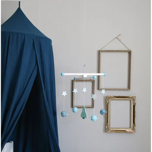 Cielo de cama azul petróleo 230 x 55 x 55 cm - JaBaDaBaDo
