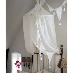 Cielo de cama blanco de 230 x 55 x 55 cm - JaBaDaBaDo
