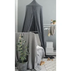 Cielo de cama gris antracita de 230 x 55 x 55 cm - JaBaDaBaDo