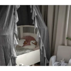 Cielo de cama gris antracita de 230 x 55 x 55 cm - JaBaDaBaDo