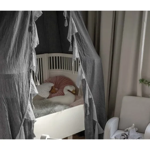 Cielo de cama gris antracita de 230 x 55 x 55 cm - JaBaDaBaDo