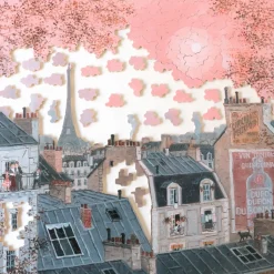 Cielo rosa en invierno de Delacroix - Puzzle Michèle Wilson