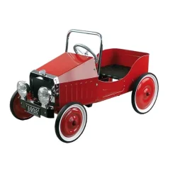 Coche de pedales de metal y plástico rojo - Goki