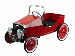 Coche de pedales de metal y plástico rojo - Goki