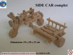 Coche lateral - madera natural - Equilibre et aventure