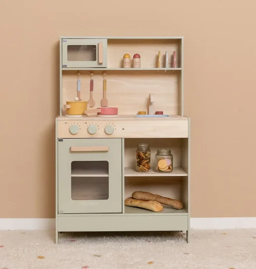Cocina infantil de madera, verde menta - Little Dutch