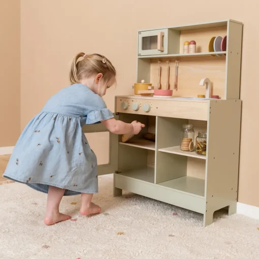 Cocina infantil de madera, verde menta - Little Dutch