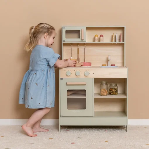 Cocina infantil de madera, verde menta - Little Dutch