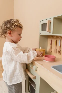 Cocina infantil de madera, verde menta - Little Dutch