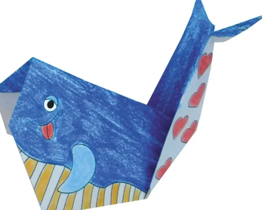 Coloring Origami - Ballena - Fridolin