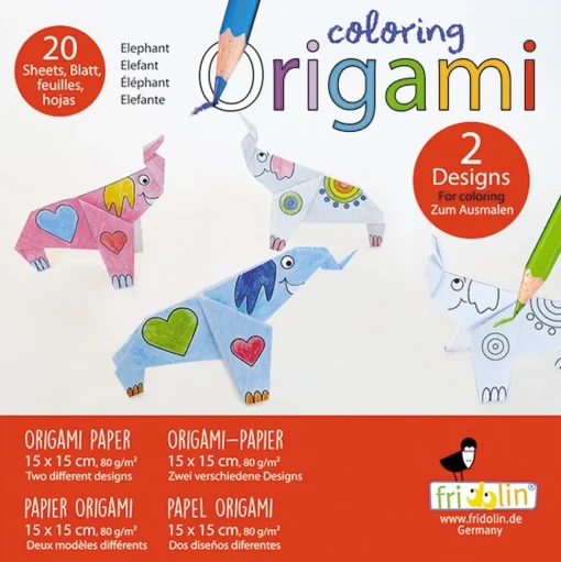 Coloring Origami - Elefante - Fridolin