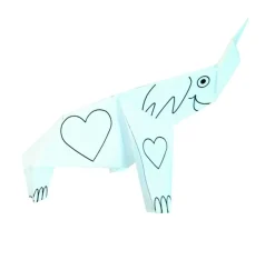 Coloring Origami - Elefante - Fridolin