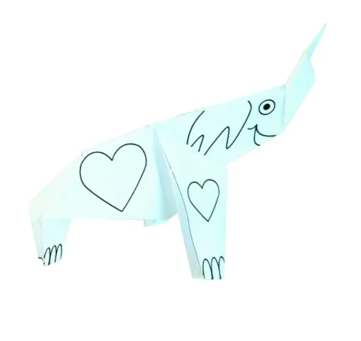 Coloring Origami - Elefante - Fridolin