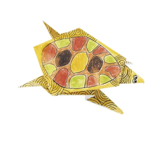 Coloring Origami - Tortuga - Fridolin