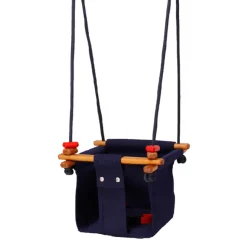 Columpio de madera y tela Azul - Solvej Swings