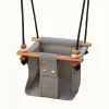 Columpio de madera y tela Taupe - Solvej Swings