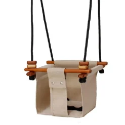 Columpio de madera y tela para bebés Beige - Solvej Swings
