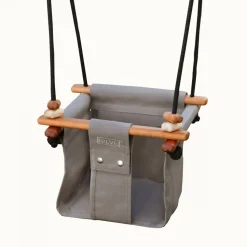 Columpio de madera y tela Taupe - Solvej Swings