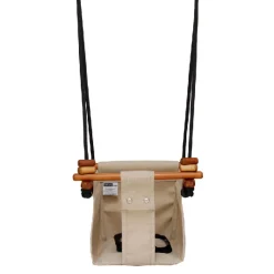 Columpio de madera y tela para bebés Beige - Solvej Swings