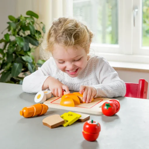Comida de madera para cortar - New Classic Toys