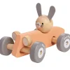 Conejo coche de carreras de madera pastel - Plan Toys