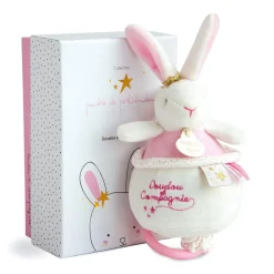 Conejo de peluche musical Flores - Doudou et Compagnie