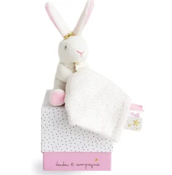Conejo Pantin Peluche con flores - Doudou et Compagnie