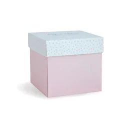 Conejo Peluche con pañuelo rosa en una caja de flores - Doudou et Compagnie