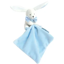Conejo Peluche Pañuelo azul Caja de flores - Doudou et Compagnie