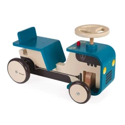 Correpasillos tractor de madera azul - Janod