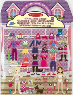 Cuaderno de pegatinas en relieve reposicionables Moda - Melissa & Doug
