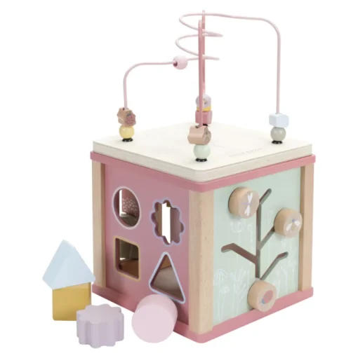 Cubo de actividades de madera Wild Flowers - Little Dutch