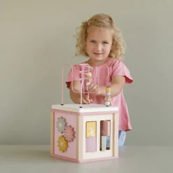 Cubo de actividades de madera Wild Flowers - Little Dutch