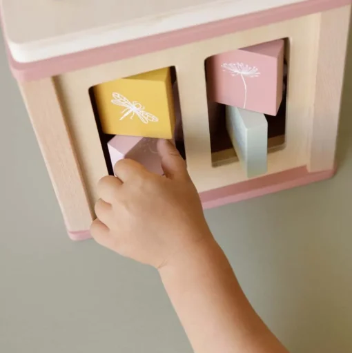 Cubo de actividades de madera Wild Flowers - Little Dutch