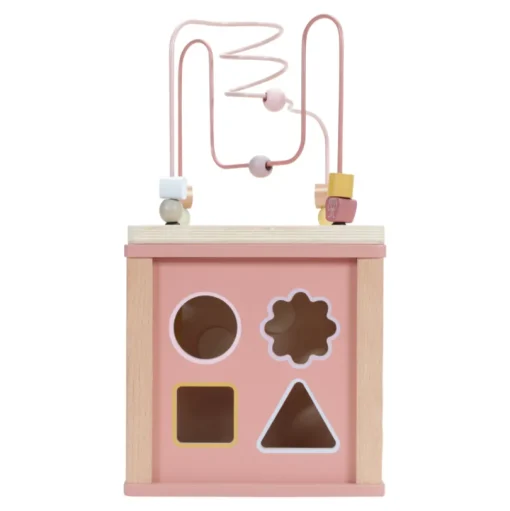 Cubo de actividades de madera Wild Flowers - Little Dutch