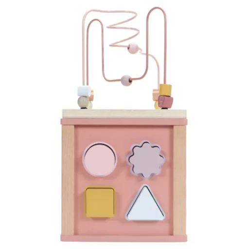 Cubo de actividades de madera Wild Flowers - Little Dutch