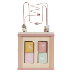 Cubo de actividades de madera Wild Flowers - Little Dutch