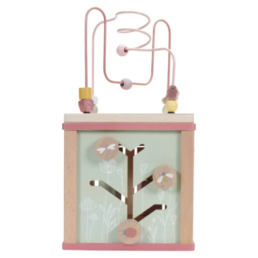 Cubo de actividades de madera Wild Flowers - Little Dutch
