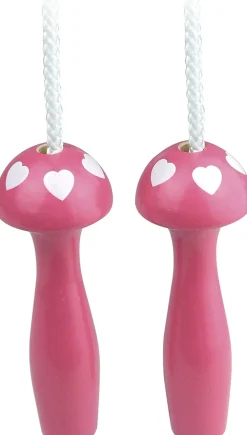 Cuerda de saltar rosa corazón blanco - Vilac